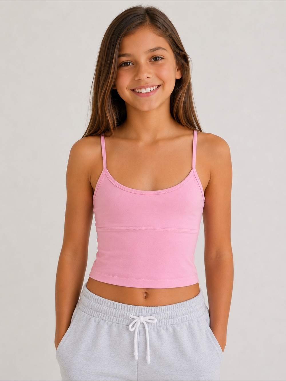 GIRLS Halara Cropped Tank Pink